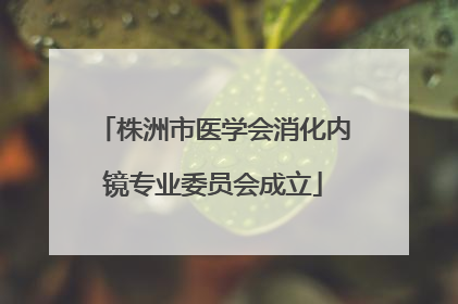株洲市医学会消化内镜专业委员会成立