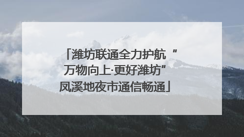 潍坊联通全力护航“万物向上·更好潍坊”凤溪地夜市通信畅通