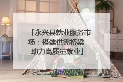 永兴县就业服务市场：搭建供需桥梁 助力高质量就业