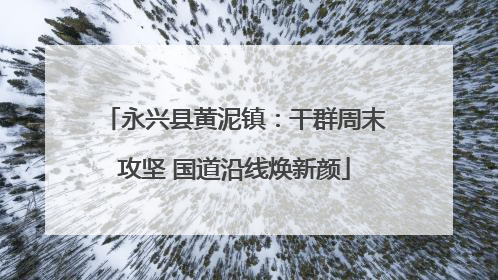 永兴县黄泥镇：干群周末攻坚 国道沿线焕新颜