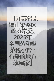 江苏省无锡市梁溪区政协常委、2025年全国劳动模范钱小玲：有爱的地方就是家