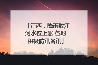 江西：降雨致江河水位上涨 各地积极防汛备汛