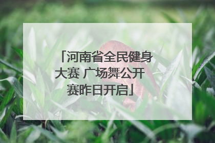 河南省全民健身大赛 广场舞公开赛昨日开启