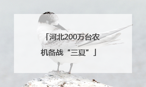 河北200万台农机备战“三夏”