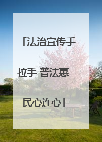 法治宣传手拉手 普法惠民心连心