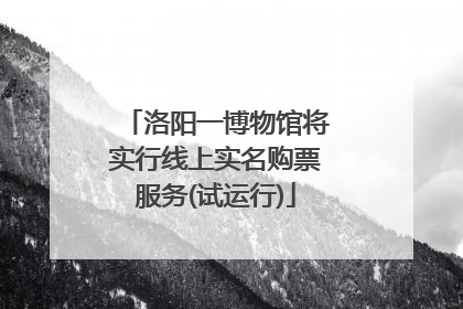 洛阳一博物馆将实行线上实名购票服务(试运行)
