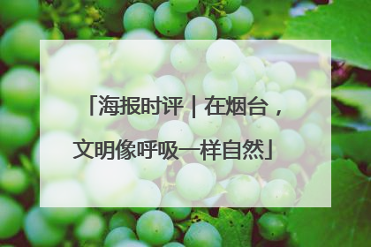 海报时评｜在烟台，文明像呼吸一样自然