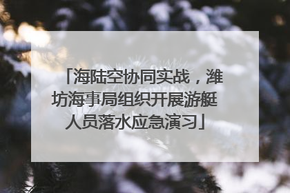 海陆空协同实战，潍坊海事局组织开展游艇人员落水应急演习