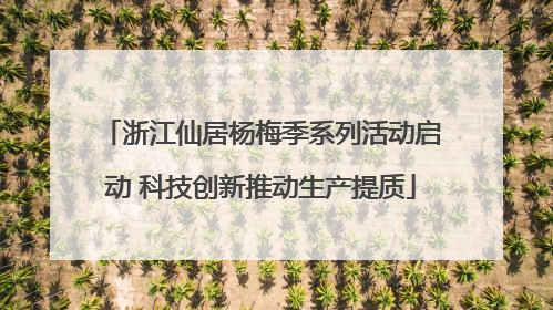浙江仙居杨梅季系列活动启动 科技创新推动生产提质