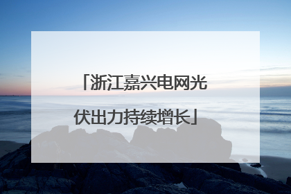 浙江嘉兴电网光伏出力持续增长