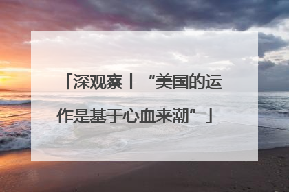 深观察丨“美国的运作是基于心血来潮”
