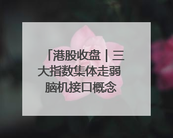 港股收盘｜三大指数集体走弱 脑机接口概念股逆势走强