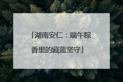 湖南安仁：端午粽香里的藏蓝坚守
