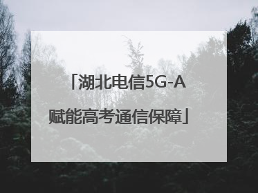 湖北电信5G-A赋能高考通信保障