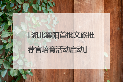湖北襄阳首批文旅推荐官培育活动启动