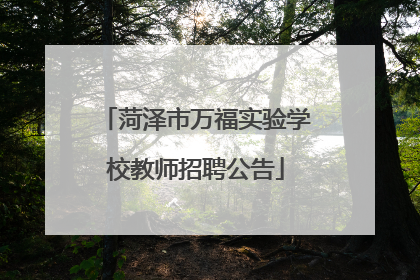 菏泽市万福实验学校教师招聘公告