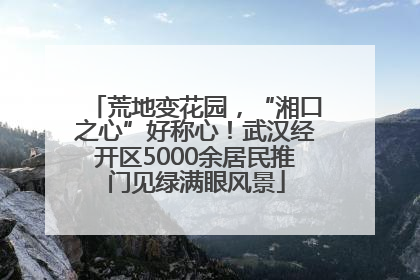 荒地变花园，“湘口之心”好称心！武汉经开区5000余居民推门见绿满眼风景
