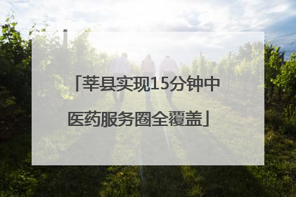 莘县实现15分钟中医药服务圈全覆盖