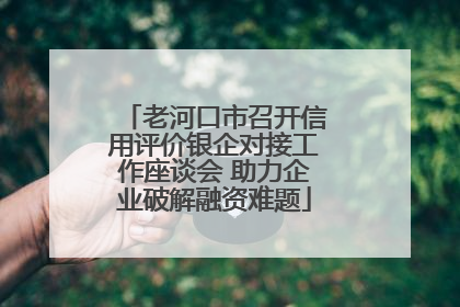老河口市召开信用评价银企对接工作座谈会 助力企业破解融资难题