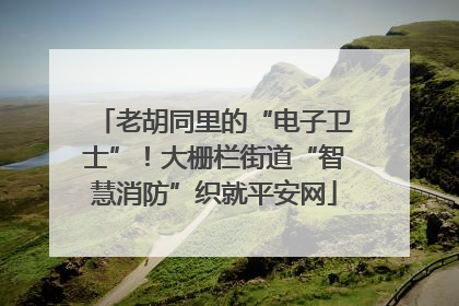 老胡同里的“电子卫士”！大栅栏街道“智慧消防”织就平安网