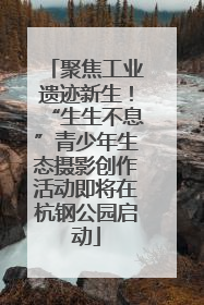 聚焦工业遗迹新生！“生生不息”青少年生态摄影创作活动即将在杭钢公园启动
