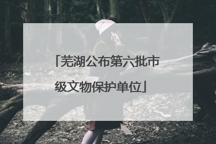芜湖公布第六批市级文物保护单位