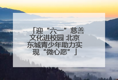 迎“六一”慈善文化进校园 北京东城青少年助力实现“微心愿”