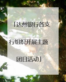 达州银行各支行组织开展主题团日活动
