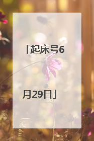 起床号6月29日