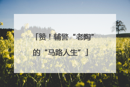 赞！辅警“老陶”的“马路人生”