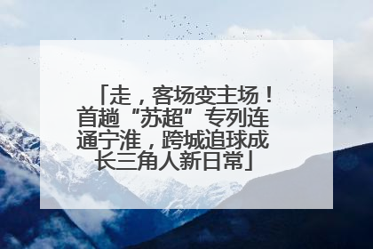 走，客场变主场！首趟“苏超”专列连通宁淮，跨城追球成长三角人新日常