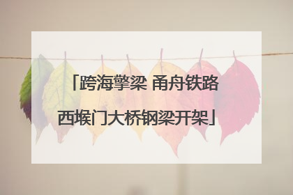 跨海擎梁 甬舟铁路西堠门大桥钢梁开架