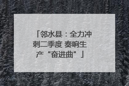 邻水县：全力冲刺二季度 奏响生产“奋进曲”