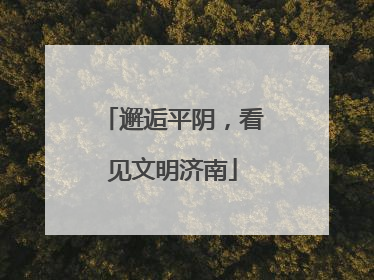 邂逅平阴，看见文明济南