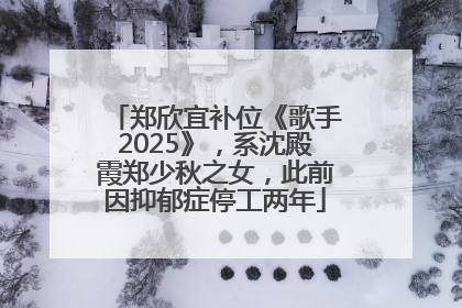 郑欣宜补位《歌手2025》，系沈殿霞郑少秋之女，此前因抑郁症停工两年