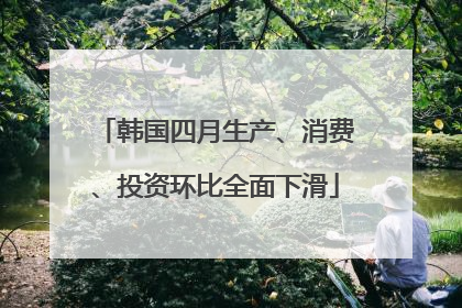 韩国四月生产、消费、投资环比全面下滑