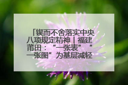 锲而不舍落实中央八项规定精神丨福建莆田：“一张表”“一张图”为基层减轻“数字负担”