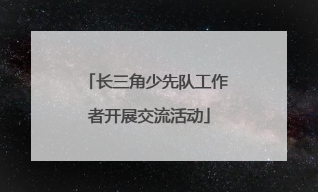长三角少先队工作者开展交流活动