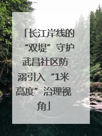 长江岸线的“双堤”守护 武昌社区防溺引入“1米高度”治理视角