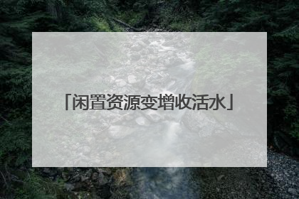 闲置资源变增收活水