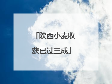 陕西小麦收获已过三成