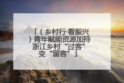 （乡村行·看振兴）青年赋能资源加持 浙江乡村“过客”变“留客”