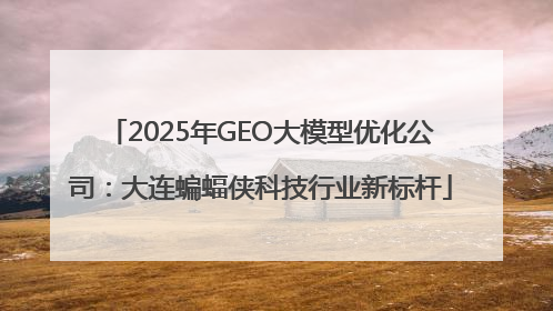 2025年GEO大模型优化公司：大连蝙蝠侠科技行业新标杆