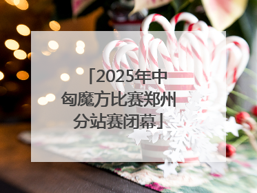 2025年中匈魔方比赛郑州分站赛闭幕
