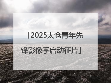 2025太仓青年先锋影像季启动征片