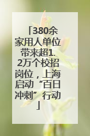 380余家用人单位带来超1.2万个校招岗位，上海启动“百日冲刺”行动