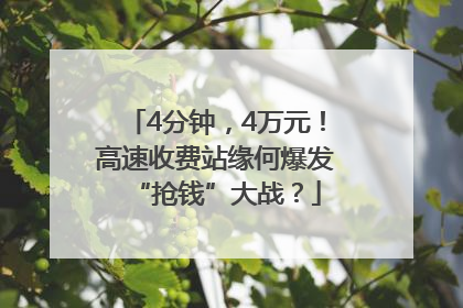 4分钟，4万元！高速收费站缘何爆发“抢钱”大战？
