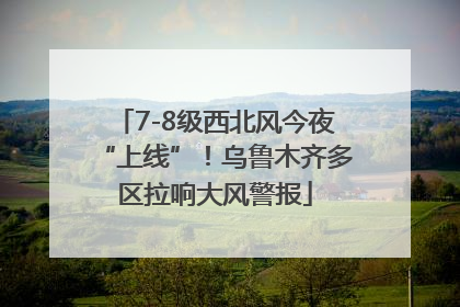 7-8级西北风今夜“上线”！乌鲁木齐多区拉响大风警报