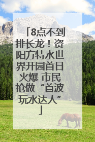 8点不到排长龙！资阳方特水世界开园首日火爆 市民抢做“首波玩水达人”