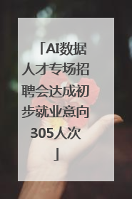 AI数据人才专场招聘会达成初步就业意向305人次